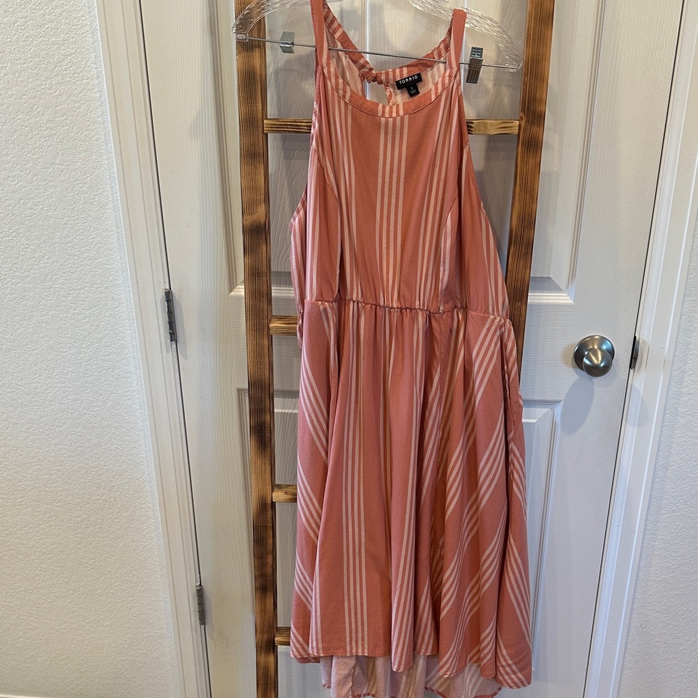 Torrid Pink Striped Dress